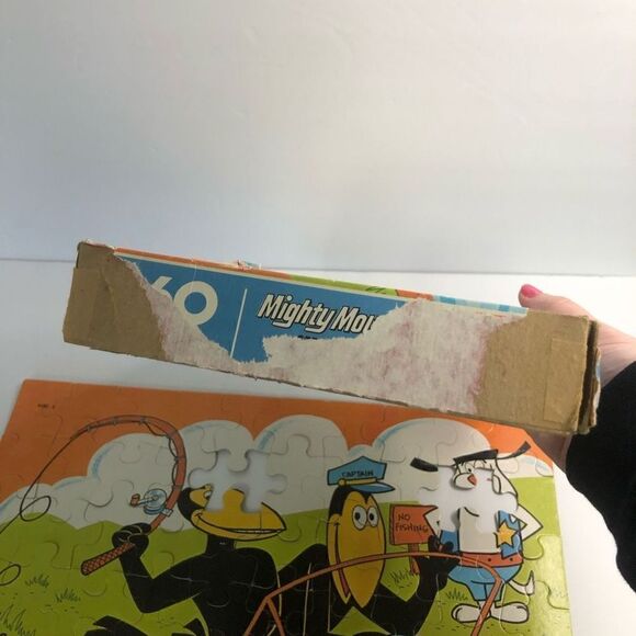 vintage milton bradley heckle and jeckle birds kids jigsaw puzzle missing 3 pcs - Picture 7 of 13